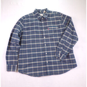Levi’s Flannel Shirt Mens L Multi Plaid Grandpacore Gorpcore Outdoorsy Cotton
